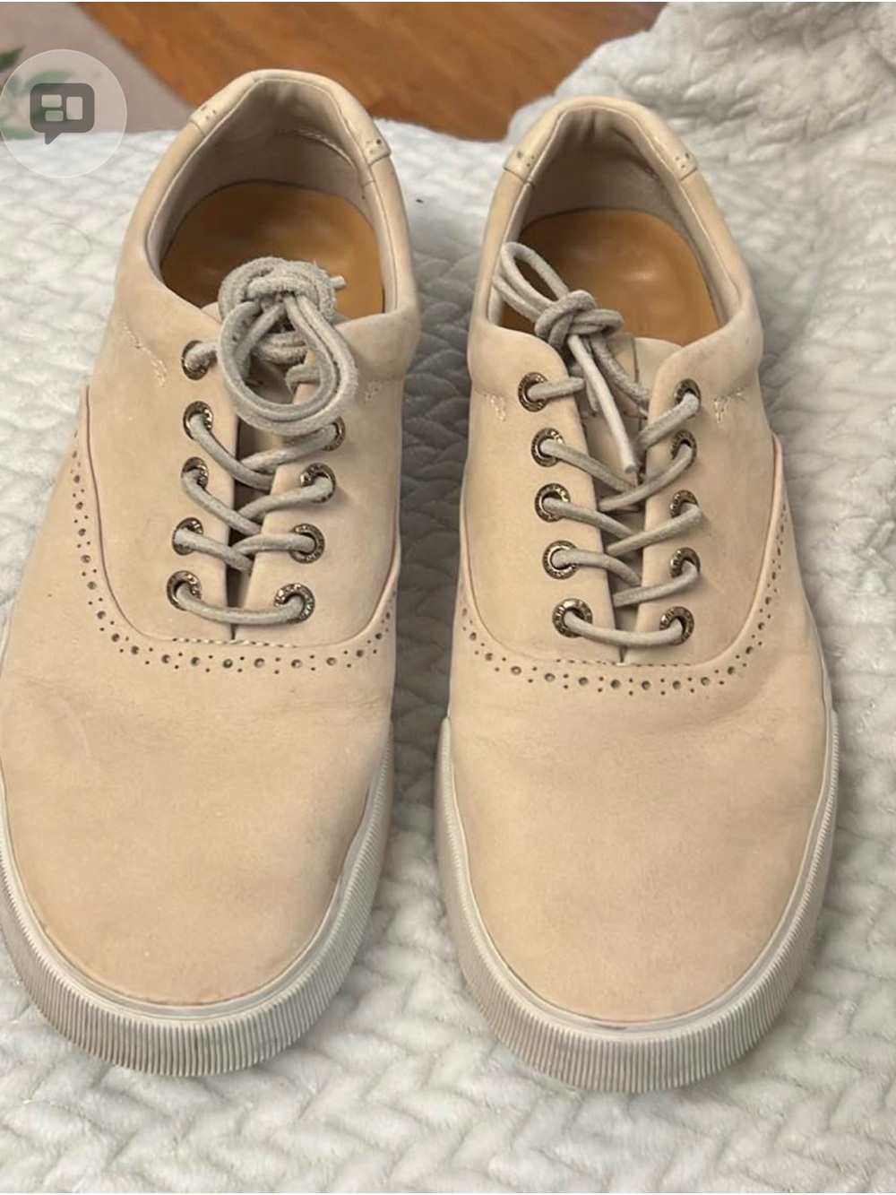 Sperry Gold Cup Striper PLUSHWAVE Ivory Leather Sneakers Men’s 8